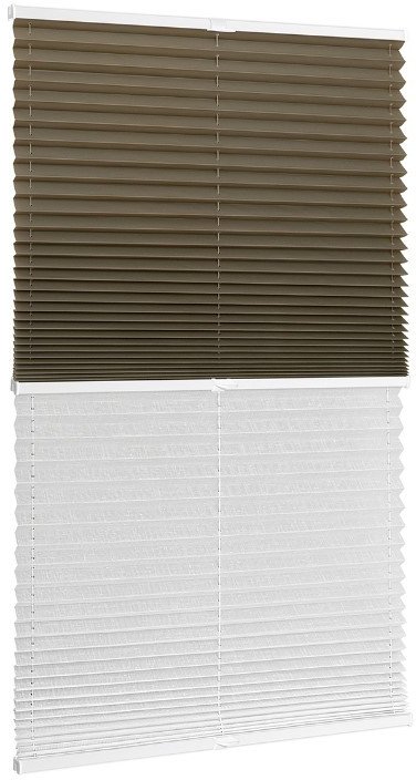 

Плиссе Delfa Basic Uni СПШ-3128/3504 Basic Transparent (34x160, тауп/белый)