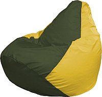 

Кресло-мешок Flagman Груша Медиум XL Г1.1-57 (темно-оливковый/желтый)