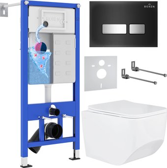 Roxen Boro One Rimless 6 в 1 StounFix Dual Fresh 649644 (чёрное стекло)