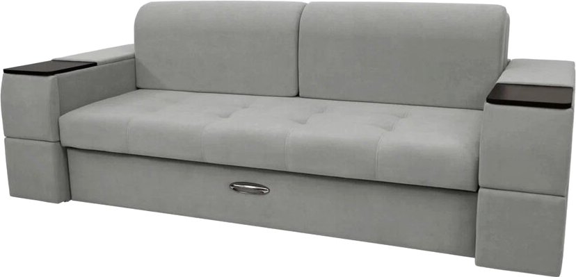 

Диван Сириус Лидер-13 НПБ 225x110 (Eva 08 велюр светло-серый)