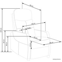 Реклайнер Halmar Felipe 2 (темно-зеленый)