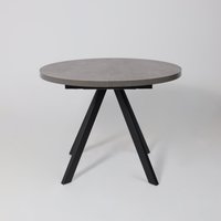 Кухонный стол Мамадома Rondo M-100 раздвижной 100-135 (дымчатая керамика/черный)