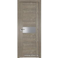 Межкомнатная дверь ProfilDoors 2.05XN L 90x200 (каштан темный, стекло lacobel серебряный лак)