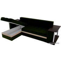 Угловой диван Craftmebel Атланта М угловой 2 стола (нпб, левый, зеленый вельвет)