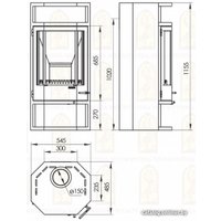 Свободностоящая печь-камин Мета-Бел Рейн АОТ-10.0