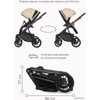 Универсальная коляска Riko Basic Montana Ecco (3 в 1, 15/бежевый)