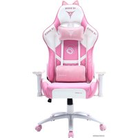 Игровое (геймерское) кресло Zone51 Kitty (розовый/белый)