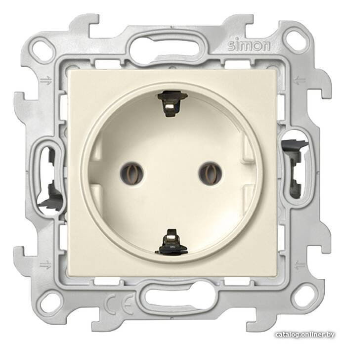Розетка Simon 2420434-031 (слоновая кость)