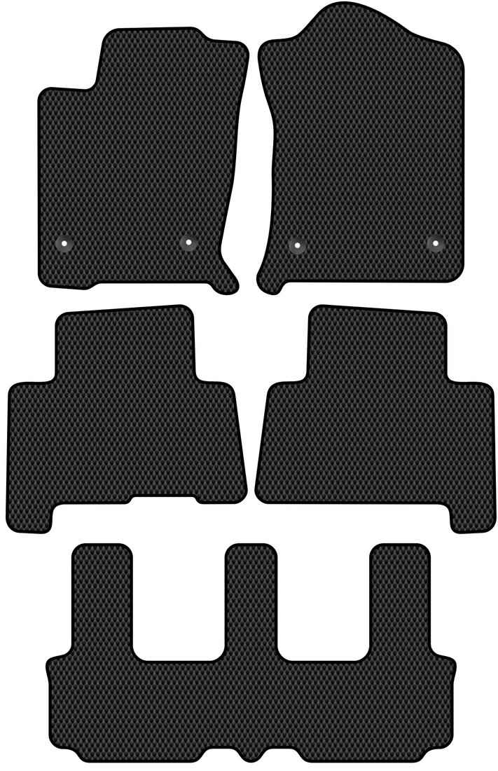 

Комплект ковриков для авто Alicosta Haval H9 (suv 7 мест) 2015 - Н.В. +3 ряд (черный, ромб)