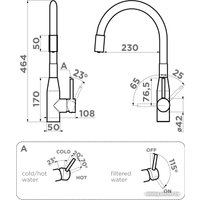 Смеситель Omoikiri Yatomi 2 PLUS BN-WH (нержавеющая сталь/белый)