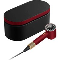 Фен Dyson HD16 Supersonic Nural Straight+Wavy (с переходником на евровилку, красный бархат/золотой)