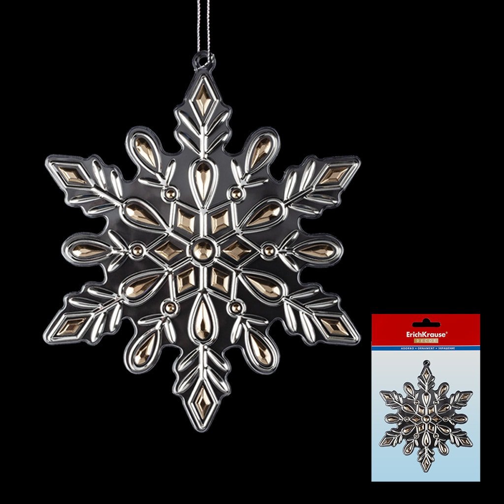 

Елочная игрушка Erich Krause Decor Снежинка золотая 49588