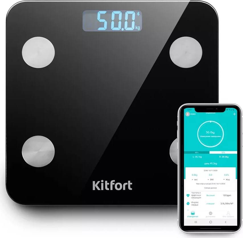 Умные напольные весы Kitfort KT-805