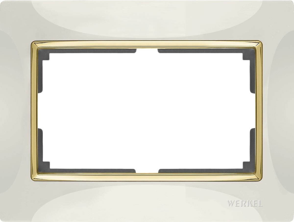 

Рамка Werkel Snabb WL03-Frame-01-DBL (слоновая кость/золото)