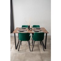 Кухонный стол Notta Лиман 140х80 615156 (дуб крафт табачный/черный матовый)