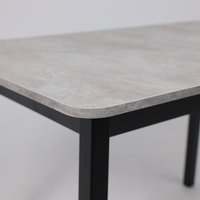 Кухонный стол Мамадома Tirk radial-110 раздвижной 110-142х70 (серый сланец/черный)