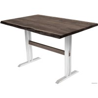 Кухонный стол Buro7 Двутавр 110 (с обзолом, дуб мореный/белый)