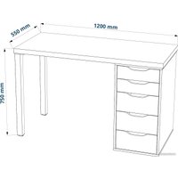 Стол Mebelain Ingar 1/5T (белый) в Могилеве