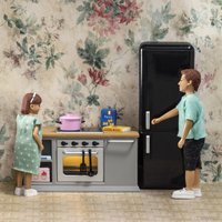 Аксессуары для кукольного домика Lundby Кухонный остров и холодильник 60201800