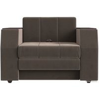 Кресло-кровать Лига диванов Атлантида 113839 (велюр коричневый)