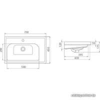 Умывальник CeraStyle Frame VB015K42U00