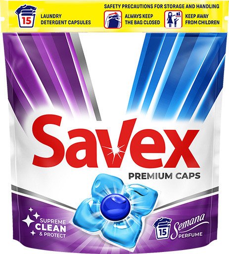 

Капсулы для стирки Savex Premium Caps Semana Perfume (15 шт)