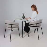 Стул с подлокотниками Алвест AV 433 (светло-серый бархат H-09/черный)