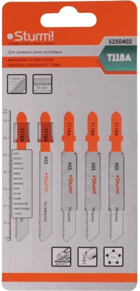 

Набор пильных полотен Sturm 5250402 (5 предметов)