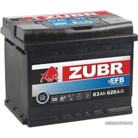 Автомобильный аккумулятор Zubr EFB R+ (63 А·ч) в Гомеле