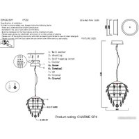 Подвесная люстра Crystal Lux Charme SP4 (Chrome/Transparent)