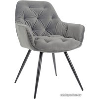 Стул с подлокотниками Signal Cherry Matt Velvet 85 (серый/черный)