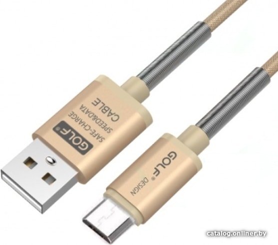 Кабель GOLF Micro USB GC-40 1 м (золотистый)