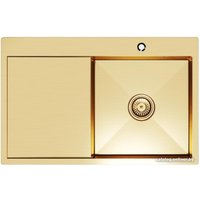 Кухонная мойка Mixline Pro 552919 (золото, с сифоном)