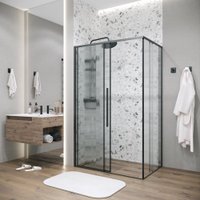 Душевой уголок Grossman Galaxy 100x90x195 120.K33.01.1090.21.02 (черный матовый/стекло шиншилла)