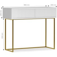Туалетный столик без зеркала Shtabe Royal 5011 эко (белый/золото)