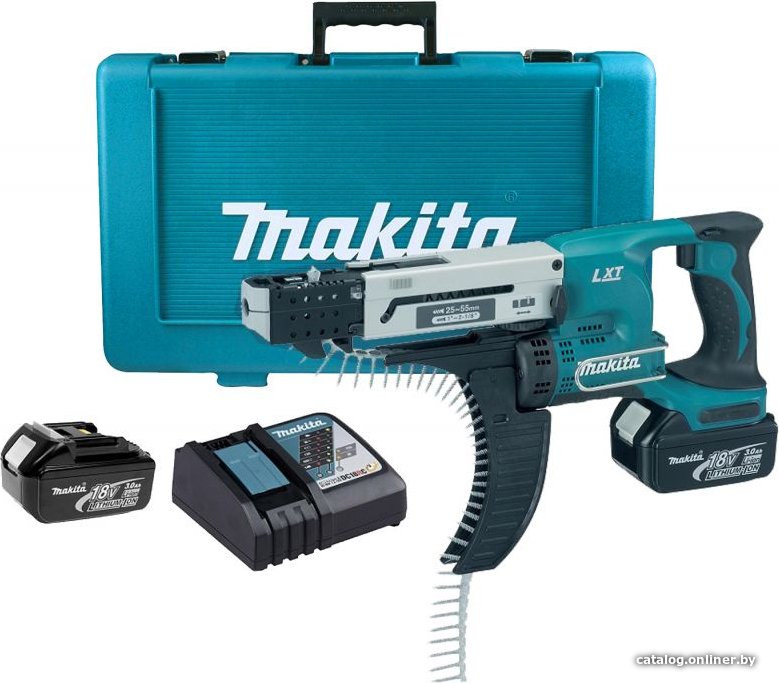 Шуруповерт для гипсокартона Makita DFR550RFE (с 2-мя АКБ, кейс)