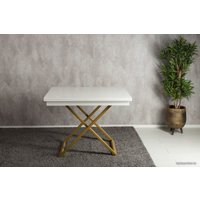 Стол-трансформер Levmar Cross G15/S90 (белый глянец/золото)