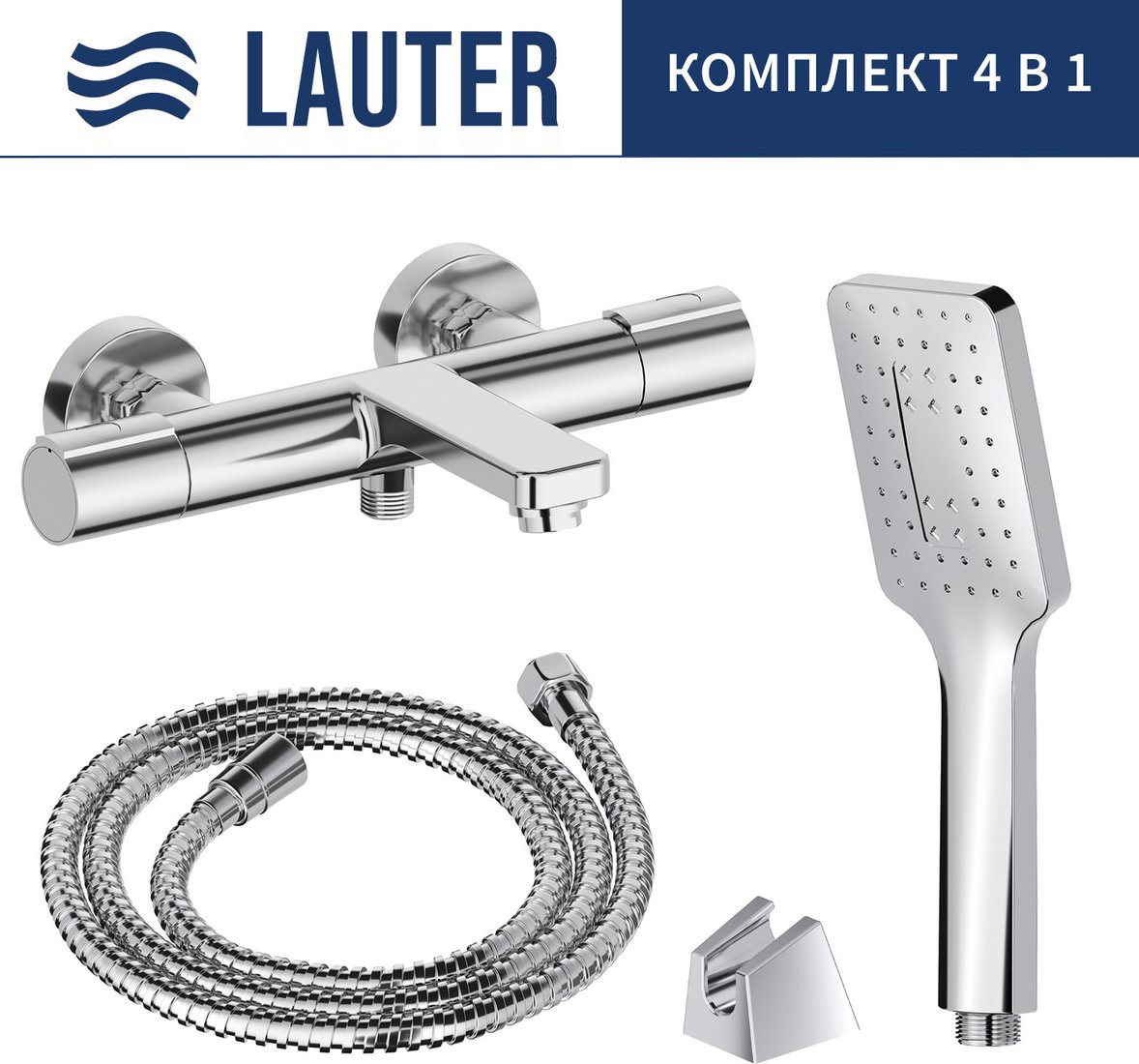 

Смеситель Lauter Temp 21YH50427-4 с лейкой Living Fleur 21S00126
