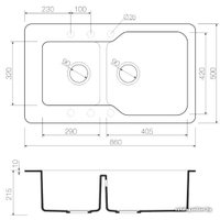 Кухонная мойка Omoikiri Maru 86-2-PL [4993289]