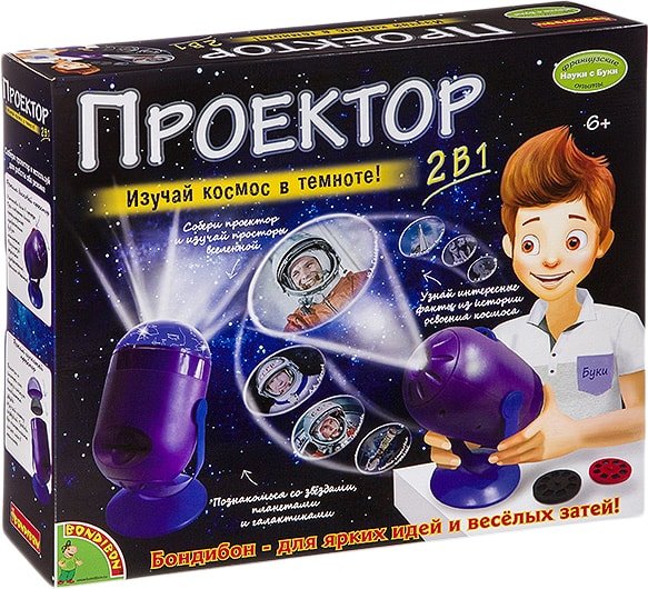 

Набор для опытов Bondibon Науки с Буки Проектор 2 в 1 ВВ3187