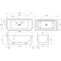 Ванна Abber AB9223-1.6