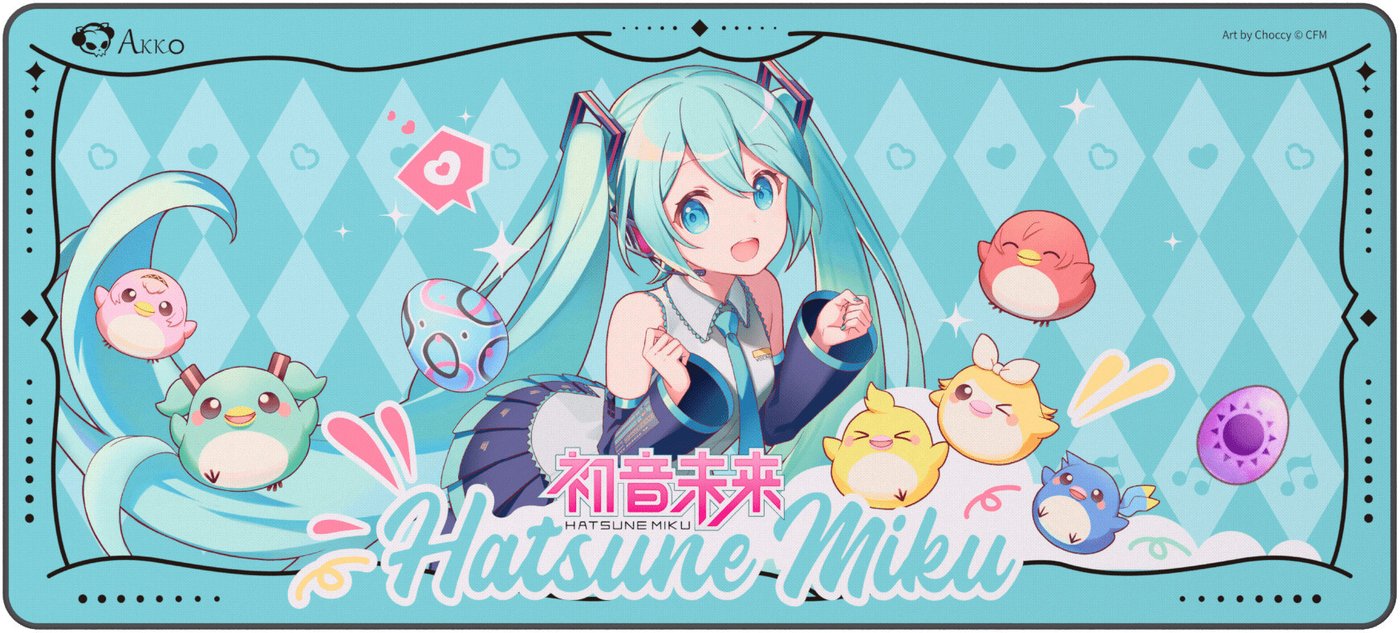 Коврик для стола Akko Hatsune Miku