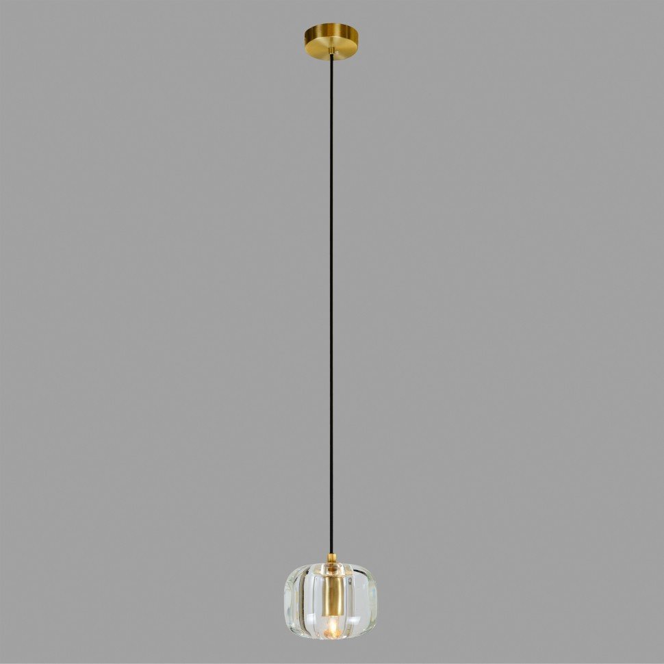 

Подвесная люстра Belfast Pansy 6214-1 BR CL (латунь/стекло/прозрачный)