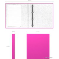Папка-регистратор Erich Krause Neon 35 мм на 4 кольцаx 39063 (розовый)