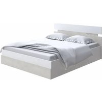Кровать PROxSON Milton с ПМ 140x190 (белый/дуб шамони светлый 124)