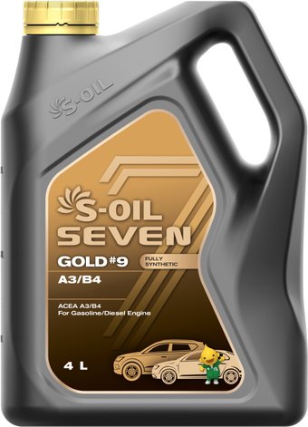 Моторное масло S-OIL SEVEN GOLD #9 A3/B4 5W-40 4л