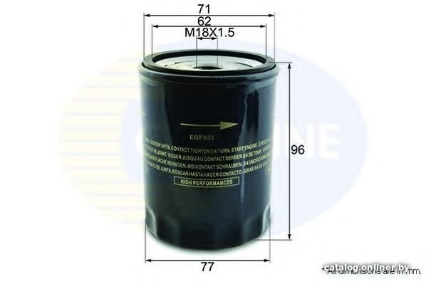 Масляный фильтр Comline EOF035