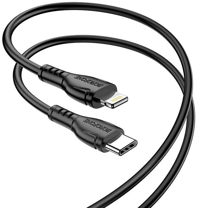 Кабель Borofone BX51 USB Type-C - Lightning (1 м, черный)