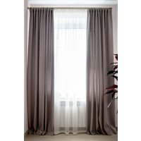 Комплект штор Decoretto Канвас основной КСО-K27 1.25x2.6 м (серый, 2 шт)