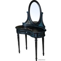 Туалетный столик с зеркалом ГрандМодерн С деколью 89x40x142 (черный)